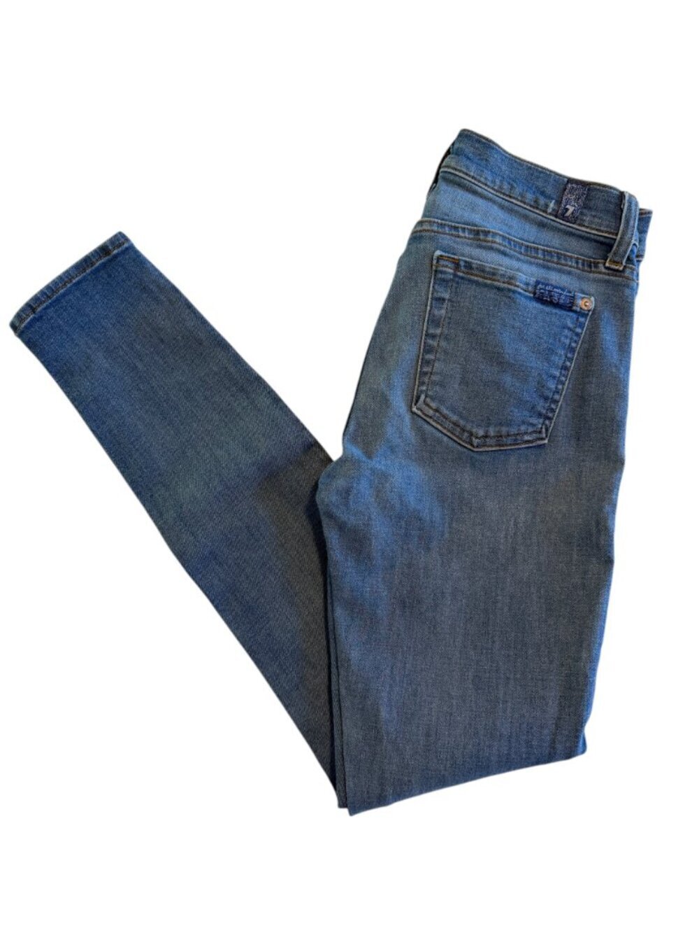 7 FOR ALL MANKIND The Skinny Denim Blue Jeans 25